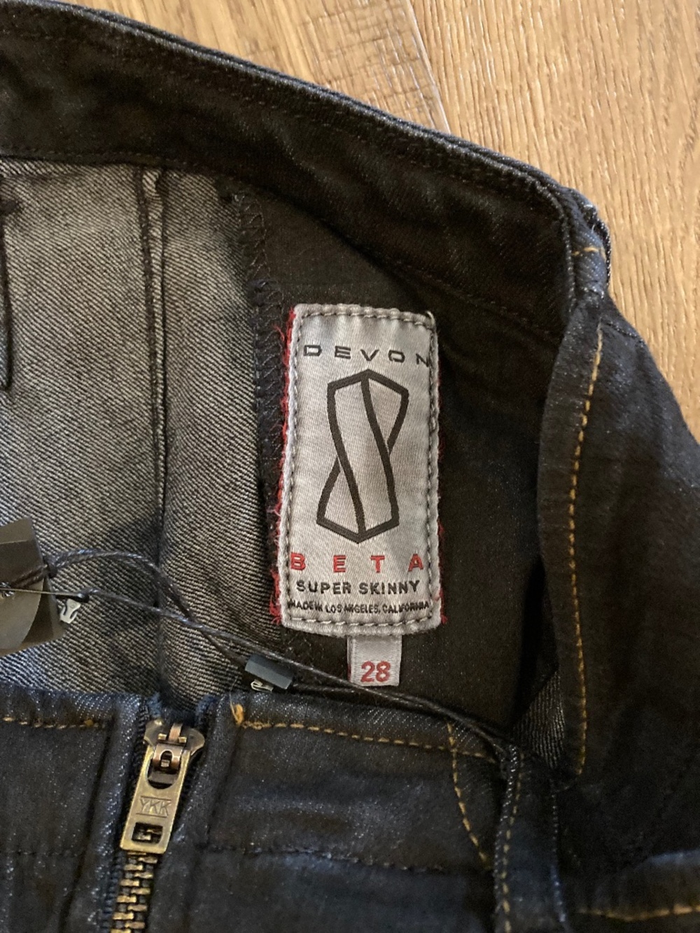 DEVON By AGATHA BLOIS Black Denim Jeans Low Rise Super Skinny Sz 28 - Picture 9 of 11
